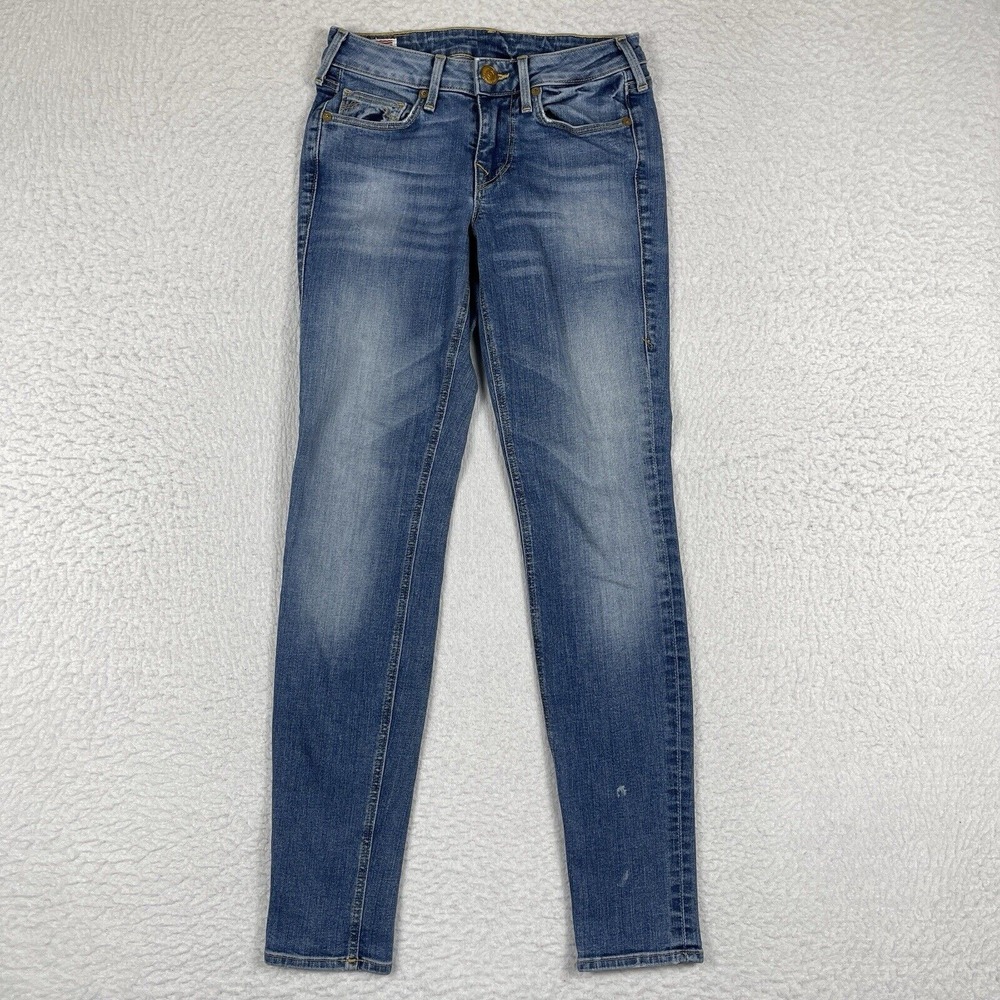 True Religion Jeans Womens 25 Blue Halleโ Denim USA Skinny Rodeo Western Cowgirl